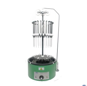 12 positions Nitrogen Evaporators with Aluminum Sand bath