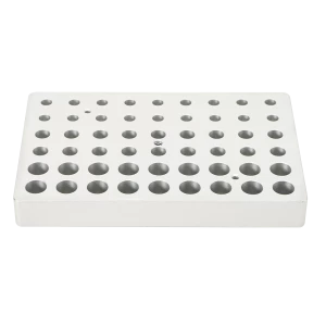 Heating block, used for 0.2mL, 0.5mL and 1.5/2mL tubes , 18 holes each volume (thin)