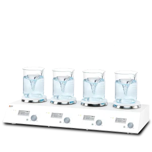 MS-M-S4 Magnetic stirrer without Heating 4-Channel Digital Magnetic Stirrer, Aluminum cover with ceramic coating