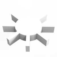 Магнитный якорь, зубчатая форма, Ø10 X 50