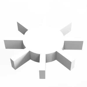 Магнитный якорь, зубчатая форма, Ø10 X 50