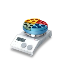 MS-H-ProT Магнитная мешалка с подогревом - 340°C ЖК-цифровая нагревательная пластина Магнитная мешалка с таймером, нержавеющая сталь с керамическим покрытием нагревательной пластины, температура нагрева до 340°C