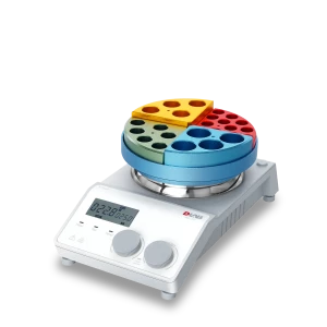 MS-H-ProT Магнитная мешалка с подогревом - 340°C ЖК-цифровая нагревательная пластина Магнитная мешалка с таймером, нержавеющая сталь с керамическим покрытием нагревательной пластины, температура нагрева до 340°C