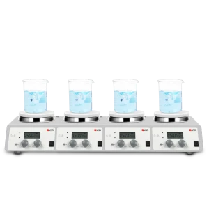 MS-H340-S4 Magnetic Stirrer with heating- 340°C 4-Channel LCD Digital Hotplate Magnetic Stirrer,stainless steel with ceramic coated hotplate,heating temperature up to 340°C