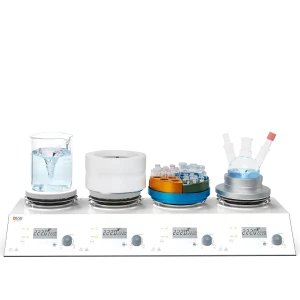 MS-H280-S4 Magnetic Stirrer with heating- 280°C DLAB 4-Channel Digital Magnetic Hotplate Stirrer,Aluminum cover with ceramic coating,heating temperature up to 280°C